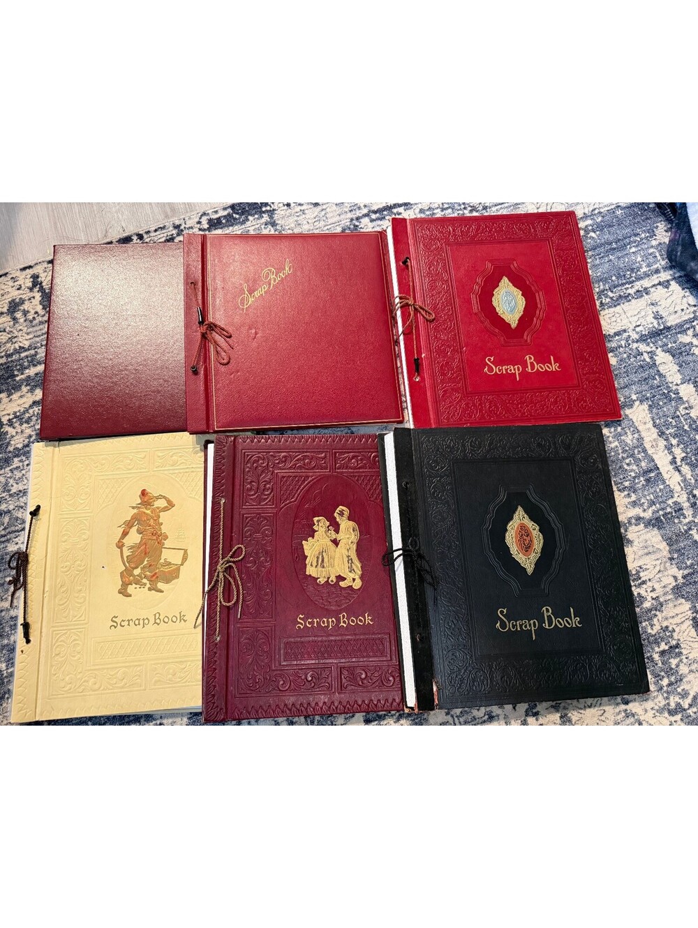 Vintage Scrapbook Album Lot 6 Books Refills Pages Craft Supplies